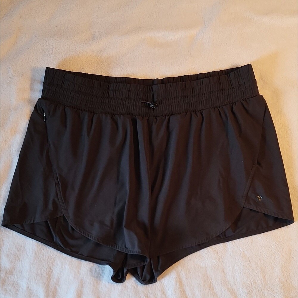 All in Motion Women's Mid-High Rise Run Shorts 3" Activewear XXL pockets